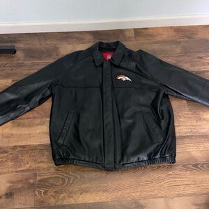 Men’s leather nfl broncos jacket